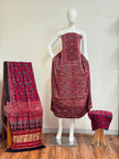 Ajrakh Hand Block Print Natural Dye Pure Modal Silk 3 Piece Suit with Zari Pallu Dupatta