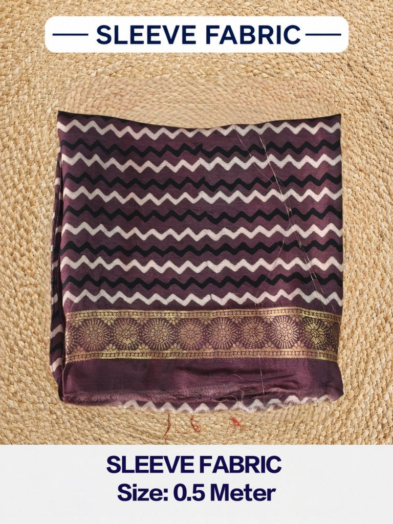 Premium Dola Silk Ajrakh Hand Block Print Natural Dye 2-Piece Suit with Zari Border Dupatta