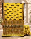Elegant Modal Silk Ajrakh Hand Block Print Natural Dye Saree - The Ajrakh Studio