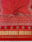 Premium Ajrakh Hand Block Print Modal Silk 3-Piece Suit Set with Zari Pallu Dupatta