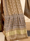Premium Ajrakh Hand Block Print Modal Silk 3-Piece Suit Set with Zari Pallu Dupatta