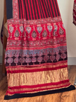 Ajrakh Hand Block Print Natural Dye Pure Modal Silk 3 Piece Suit with Zari Pallu Dupatta