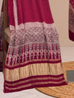 Premium  Ajrakh Hand Block Print Modal Silk 3-Piece Suit Set with Zari Pallu Dupatta