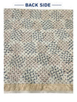 Premium Dola Silk Ajrakh Hand Block Print Natural Dye 2-Piece Suit with Zari Border Dupatta