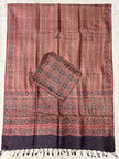 Handloom Pure Tussar Silk Ajrakh Natural Dye 2-Piece Suit Set – Exclusive Collection