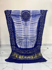 Blue & White Modal Silk Tie & Dye Bandhani Dupatta 3 Piece Suits
