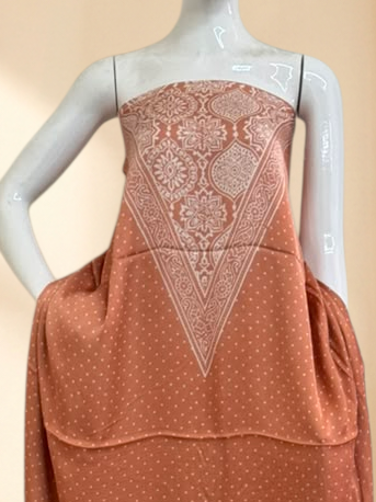 Premium Ajrakh Hand Block Print Modal Silk 3-Piece Suit Set with Zari Pallu Dupatta