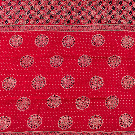 Premium Ajrakh Hand Block Print Modal Silk 3-Piece Suit Set with Zari Pallu Dupatta