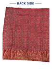 Premium Dola Silk Ajrakh Hand Block Print Natural Dye 2-Piece Suit with Zari Border Dupatta