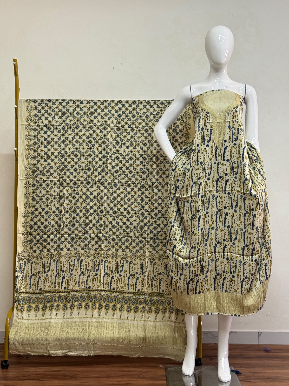 Premium Modal Silk Nakshi Zari Top & Dupatta 2-Piece Set 17 - The Ajrakh Studio