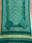 Premium Multi-Color Bandhej Zari Pallu 3-Piece Suit 07 - The Ajrakh Studio