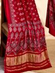Premium Ajrakh Hand Block Print Modal Silk 3-Piece Suit Set with Zari Pallu Dupatta