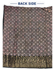 Premium Dola Silk Ajrakh Hand Block Print Natural Dye 2-Piece Suit with Zari Border Dupatta