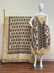 Meena Kari Dola Silk Ajrakh Hand Block Print 2-Piece Suit 04 - The Ajrakh Studio