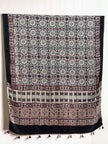 Ajrakh Modal Silk Natural Dye Dupatta with Tassels 07 - The Ajrakh Studio