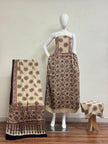 Havi Pure Modal Silk Ajrakh Hand Block Print Natural Dye Suit 101 - The Ajrakh Studio