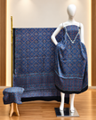 Havi Pure Modal Silk Ajrakh Hand Block Print Natural Dye 3-Piece Suit - The Ajrakh Studio