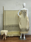 Havi Modal Silk Ajrakh Neptol Dye & Discharge Print Panel Design 3-Piece Suit - The Ajrakh Studio
