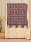 Dola Silk Ajrakh Hand Block Print Natural Dye Dupatta - The Ajrakh Studio