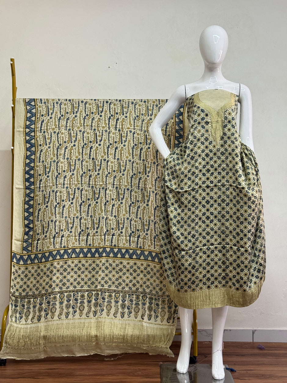 Premium Modal Silk Nakshi Zari Top & Dupatta 2-Piece Set 10 - The Ajrakh Studio