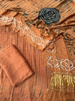 Rust & black Modal Silk Tie & Dye Bandhani Dupatta 3 Piece Suits
