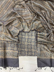 Handloom Pure Tussar Silk Ajrakh Natural Dye 2-Piece Suit Set – Exclusive Collection
