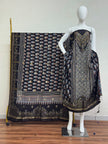 Meena Kari Dola Silk Ajrakh Hand Block Print 2-Piece Suit 05 - The Ajrakh Studio