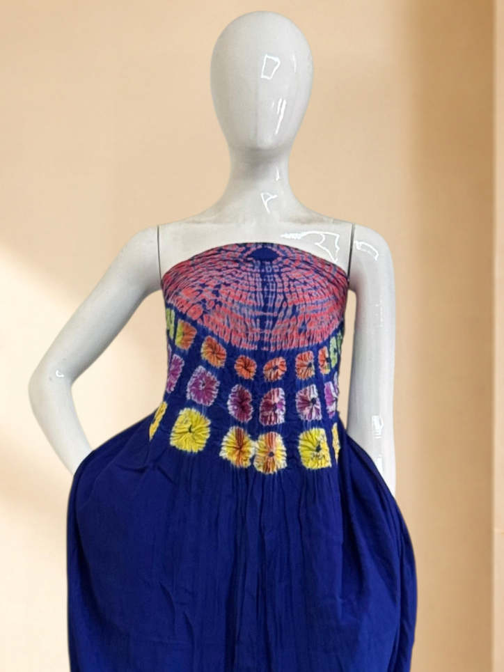 Premium Modal Silk Shibori & Bandhani 3 Piece Suit Set with Zari Pallu Dupatta | Women's Unstitched Dress Material