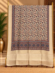 Dola Silk Ajrakh Hand Block Print Natural Dye Dupatta - The Ajrakh Studio