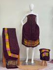 Premium Modal Silk Shibori & Bandhani 3 Piece Suit Set with Zari Pallu Dupatta | Women's Unstitched Dress Material