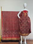 Premium Modal Silk Nakshi Zari Top & Dupatta 2-Piece Set 03 - The Ajrakh Studio