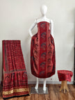 Havi Pure Modal Silk Ajrakh Natural Dye Zari Pallu Suit 16 - The Ajrakh Studio