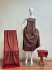 Pure Cotton Ajrakh Screen Print Natural Dye 3-Piece Suit 20 - The Ajrakh Studio