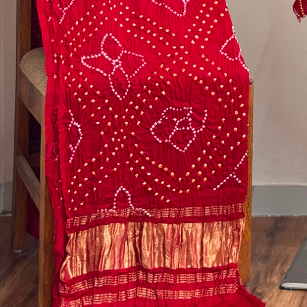 Premium Modal Silk Bandhani 3 Piece Dress Material