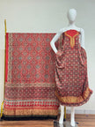 Premium Modal Silk Nakshi Zari Top & Dupatta 2-Piece Set 05 - The Ajrakh Studio