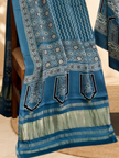 Premium Ajrakh Hand Block Print Modal Silk 3-Piece Suit Set with Zari Pallu Dupatta