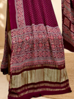 Premium Ajrakh Hand Block Print Modal Silk 3-Piece Suit Set with Zari Pallu Dupatta