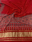 Premium Ajrakh Hand Block Print Modal Silk 3-Piece Suit Set with Zari Pallu Dupatta