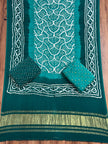 Premium Multi-Color Bandhej Zari Pallu 3-Piece Suit 04 - The Ajrakh Studio