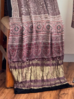 Ajrakh Hand Block Print Natural Dye Pure Modal Silk 3 Piece Suit with Zari Pallu Dupatta