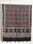 Ajrakh Modal Silk Natural Dye Dupatta with Tassels 19 - The Ajrakh Studio