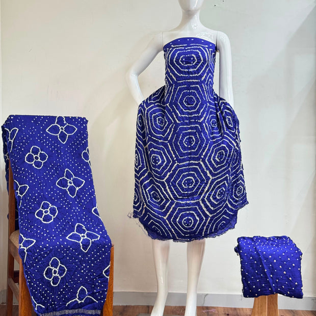 Premium Modal Silk Bandhani 3 Piece Dress Material