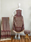 Havi Pure Modal Silk Ajrakh Natural Dye 3-Piece Suit 05 - The Ajrakh Studio