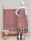 Havi Modal Silk Ajrakh Neptol Dye & Discharge Print Panel Design 3-Piece Suit - The Ajrakh Studio