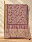 Dola Silk Ajrakh Hand Block Print Natural Dye Dupatta - The Ajrakh Studio