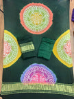 Modal Silk Bandhani Multi Color Zari Pallu Suit 01 - The Ajrakh Studio