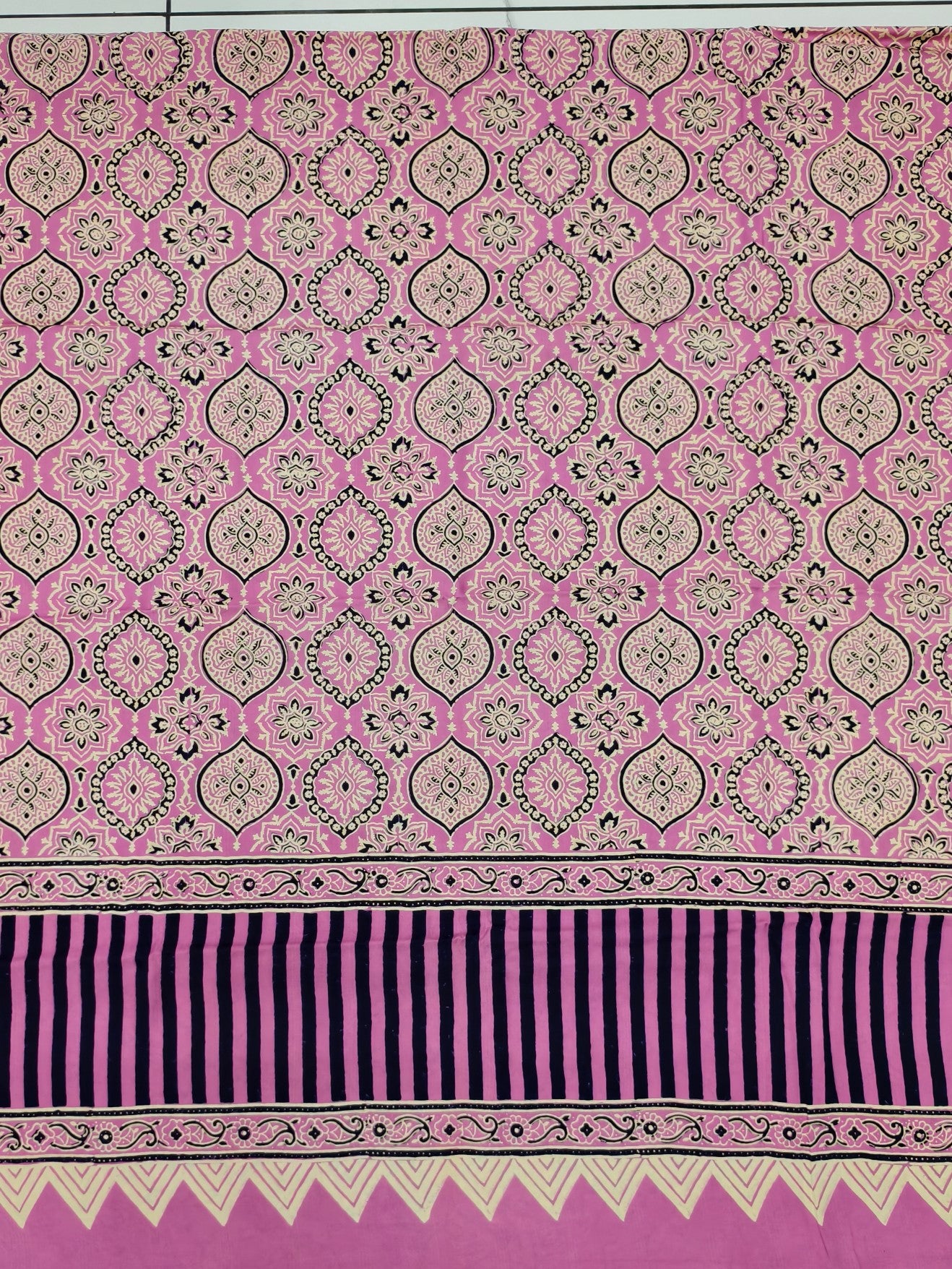 Premium Ajrakh Hand Block Print Modal Silk 3-Piece Suit Set with Zari Pallu Dupatta