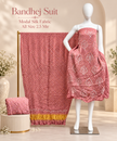 Premium Barik Bandhej Modal Silk 3-Piece Suit with Tissue Pallu - The Ajrakh Studio