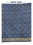 Premium Dola Silk Ajrakh Hand Block Print Natural Dye 2-Piece Suit with Zari Border Dupatta