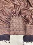 Handloom Pure Tussar Silk Ajrakh Natural Dye 2-Piece Suit Set – Exclusive Collection